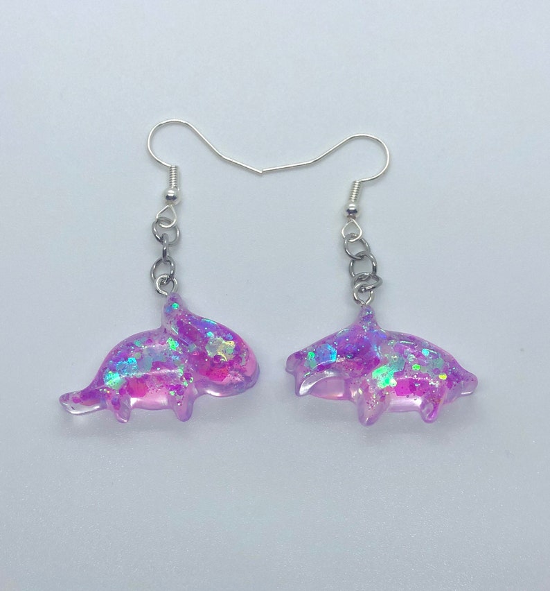 cute dinosaur resin earring