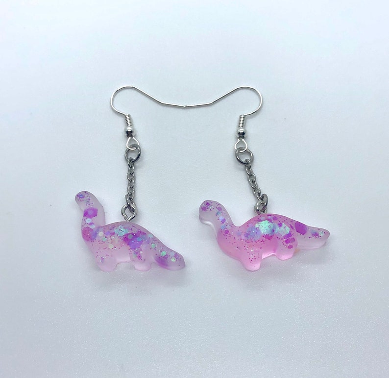 cute dinosaur resin earring