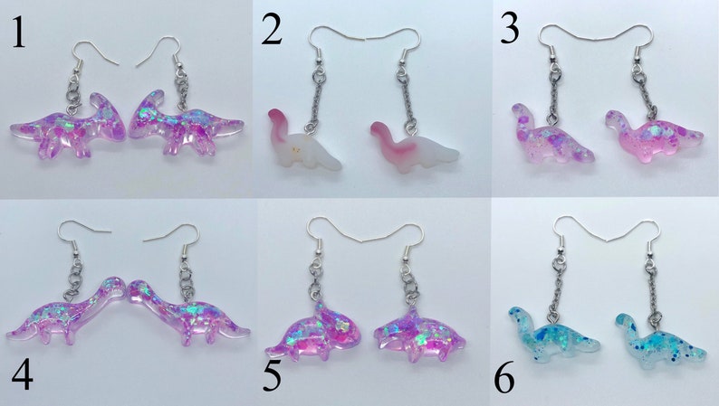 cute dinosaur resin earring