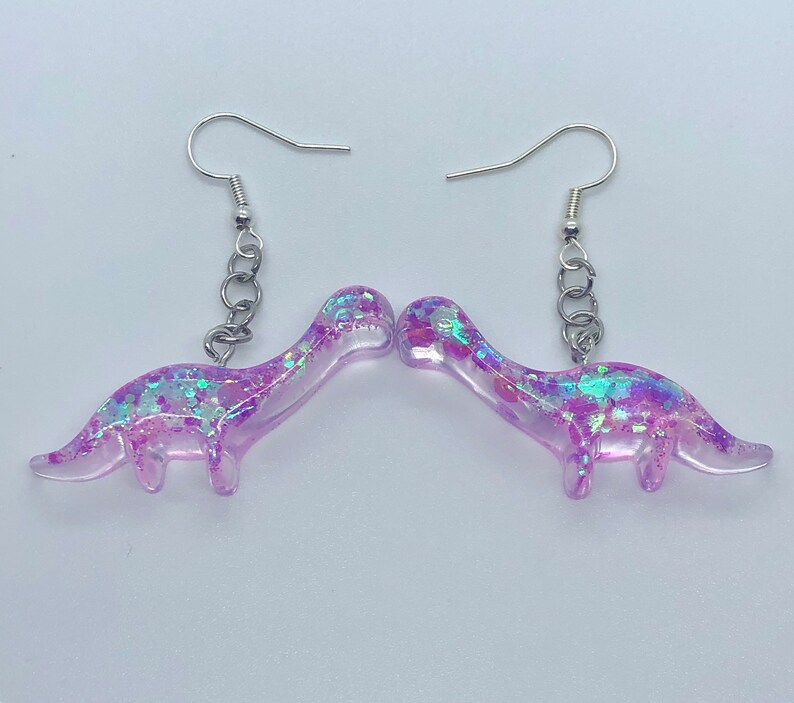 cute dinosaur resin earring