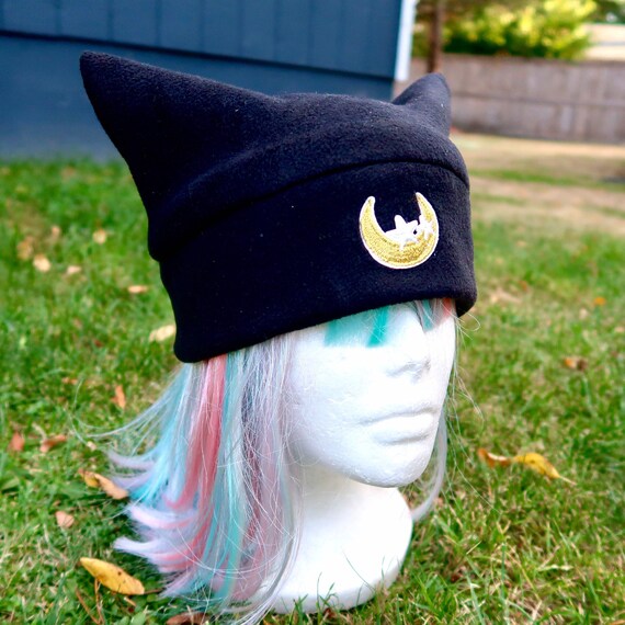 Luna Sailor Moon Cat Hat \u0026 Beanie Black 