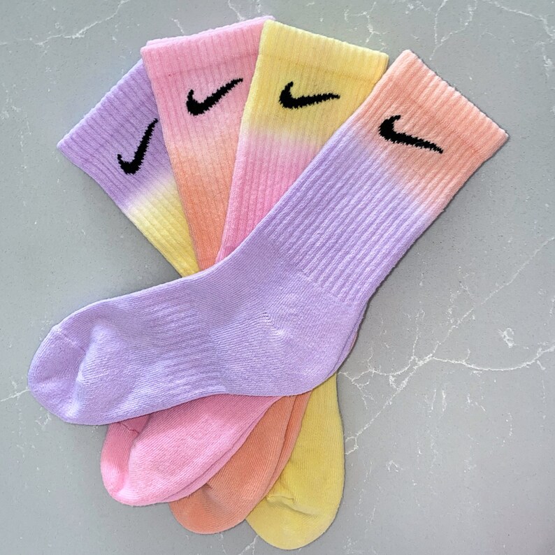 Ombre Nike Pastel Dip Dye Nike Socks Each Pair Lovingly Hand - Etsy UK