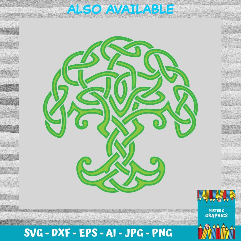Download Celtic Design Cut File Jpg Png Image Files Celtic Dxf For Sillouhette Tol 01 Celtic Tree Of Life Svg Easy To Cut Eps Svg For Cricut Clip Art Art Collectibles