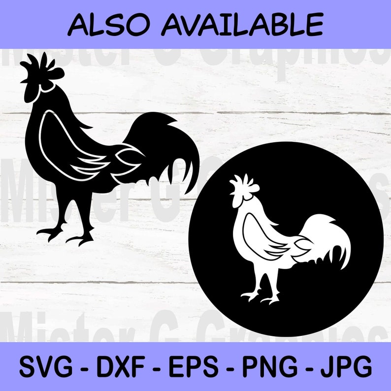 Rooster Dxf Fancy Rooster Svg Png Rooster Files Cricut Eps Vector Fr003 Rooster Clipart Rooster Cut Files For Silhouette Rooster Svg Clip Art Art Collectibles