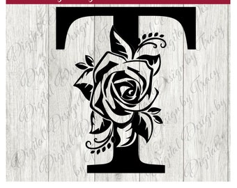 Fancy Letter T Etsy