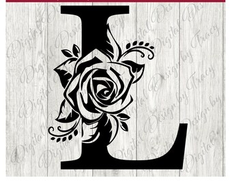 Download Art Collectibles Clip Art Papercut Template Monogram Svg Monogram Font Botanical Monogram Initial Letter L Vector Letter Svg Wood Sign For Wedding Svg Svg Floral