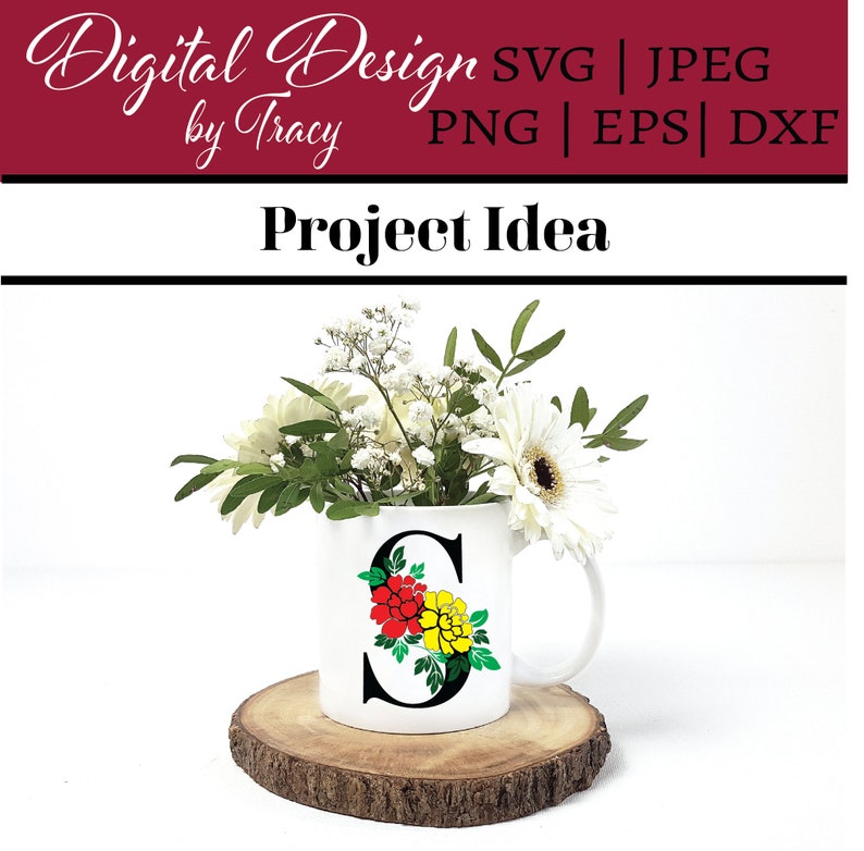 Download Flower Alphabet Letter S svg Botanical Alphabet svg ...