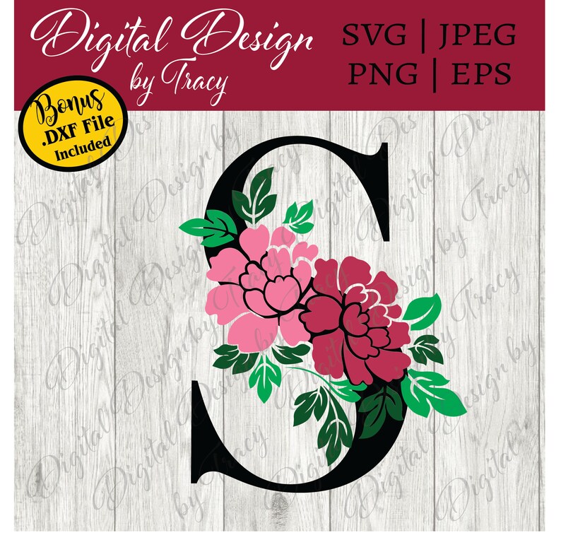 Download Flower Alphabet Letter S svg Botanical Alphabet svg ...