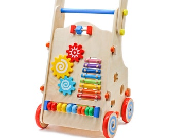 wooden shopping cart walker