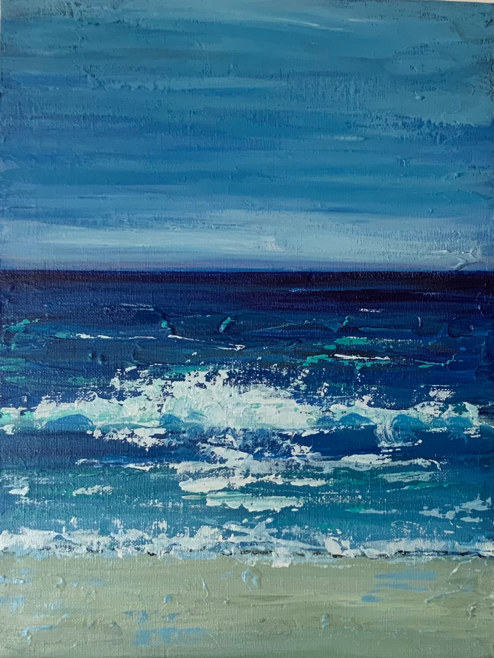 Beach Art. Abstract Ocean Art Original seascape Acrylic Etsy