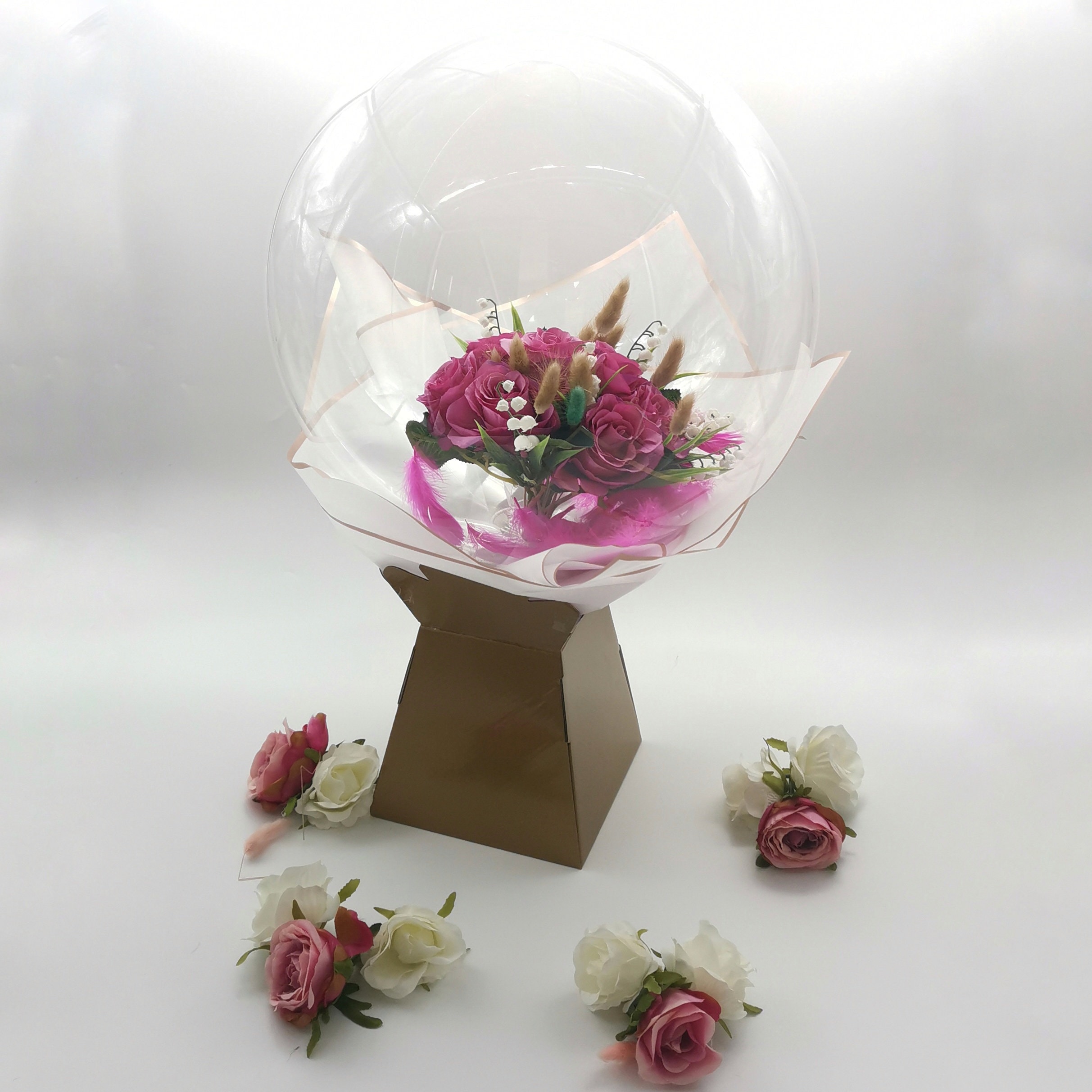 Flower Bouquet Balloon Hamper flower hamper gifts for her Etsy