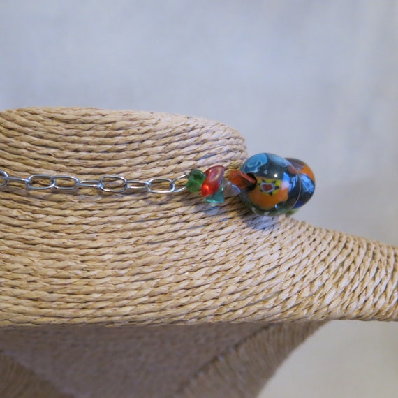 Vintage Colourful Necklace Millefiori Italian Gla… - image 10