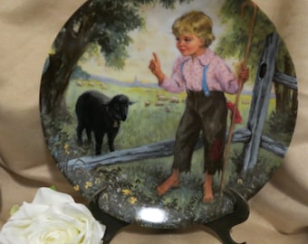 Vintage 1988 Knowles China Co Baa Baa Black Sheep Collectible Plate
