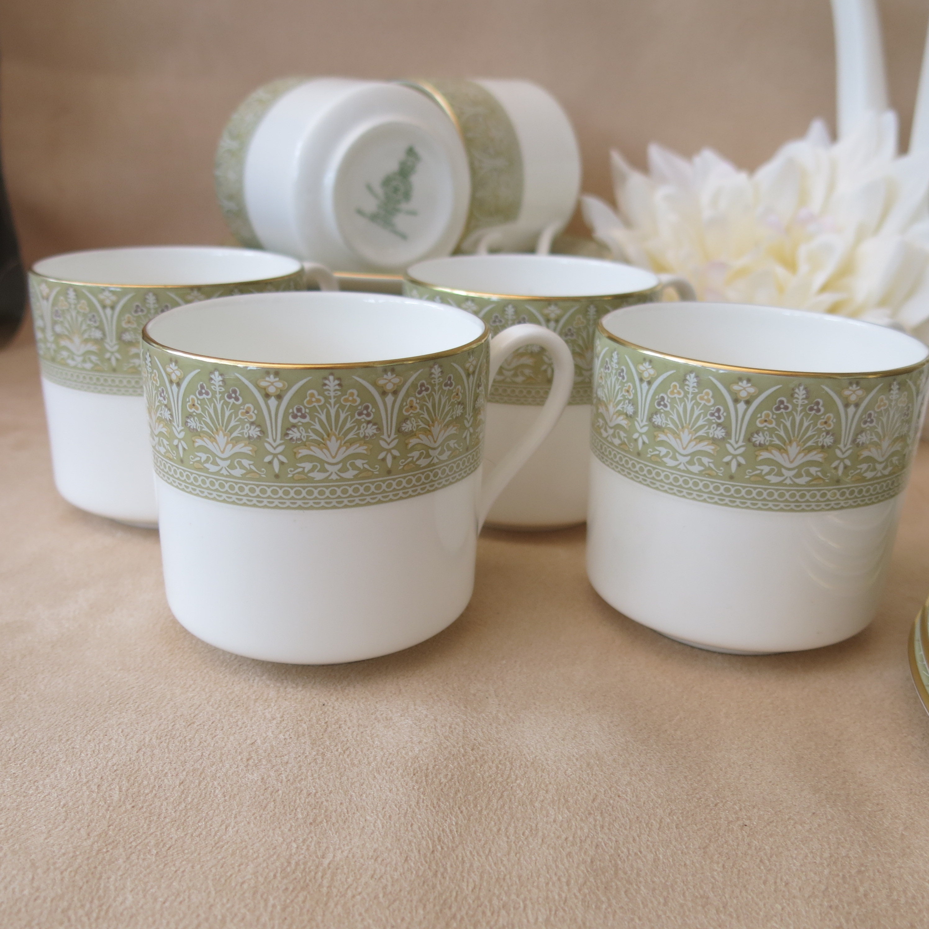 Vintage Royal Doulton Sonnet Tea Set: English Bone China, Olive 