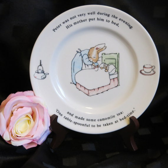 Vintage Peter Rabbit Plate by Wedgwood 18 cms in Diameter Collectible Christening Gift