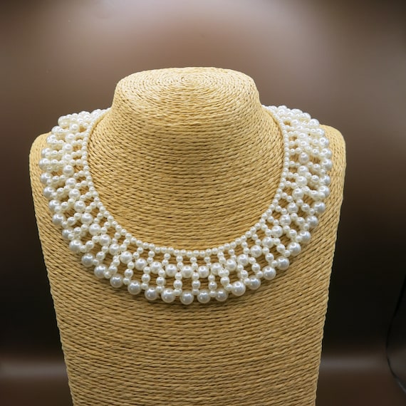 Pearl Necklace Vintage Decorative Unusual Approx. 15 1/2 inch Long