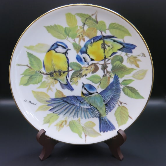 Blue Titmouse Limited Edition Plate (7 1/2 inches) by Ursula Band - 1st Issue in Band's Songbirds of Europe - Collectible - Lovely Gift