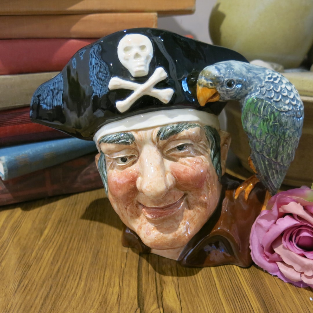 【大型19cm・1959年】ロイヤルドルトン 英国製 トビー・ジャグ Vintage Royal Doulton Long John Silver Toby Jug D6335 - Etsy