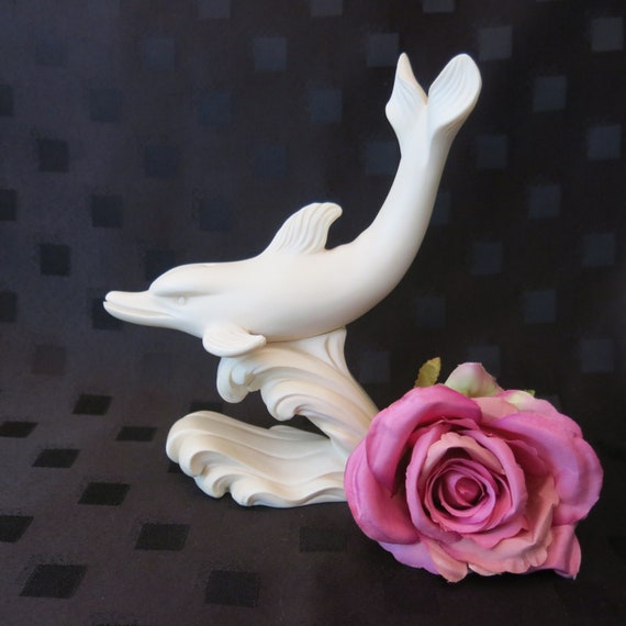 Vintage Dolphin Ornament by Arnaldo Giannelli Alabaster Dolphin, Collectible, Beautiful Gift/Wedding/Anniversary/Birthday Gift, Rare
