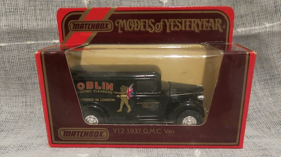 Vintage Model Car Matchbox Models of Yesteryear - Y12 1937 GMC Van - Goblin Electric Cleaners Van