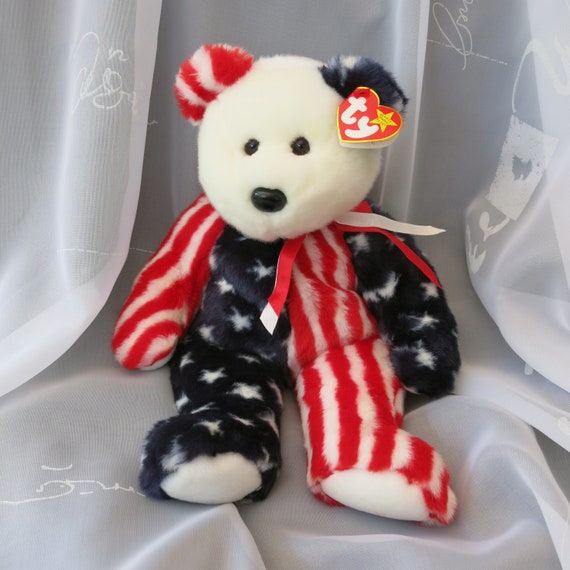 Ty Original Beanie Buddy spangle White Head Large 14 Inch