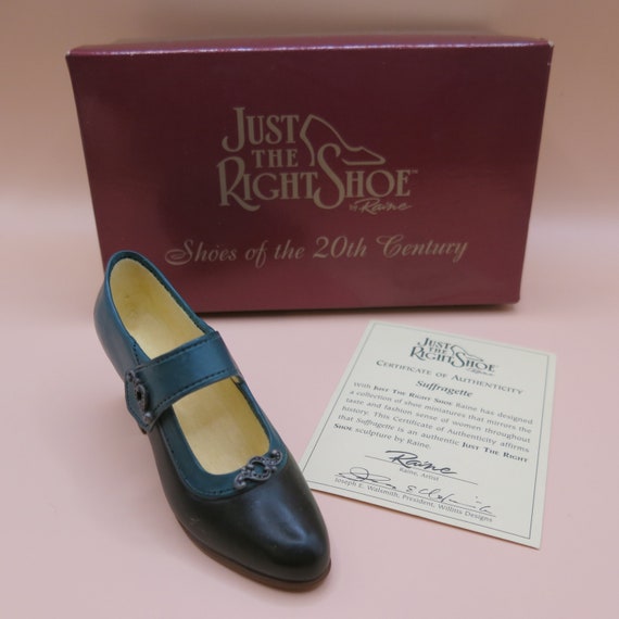 Vintage Miniature Shoe - Just the Right Shoe by Raine - Suffragette - Collectible No. 25041