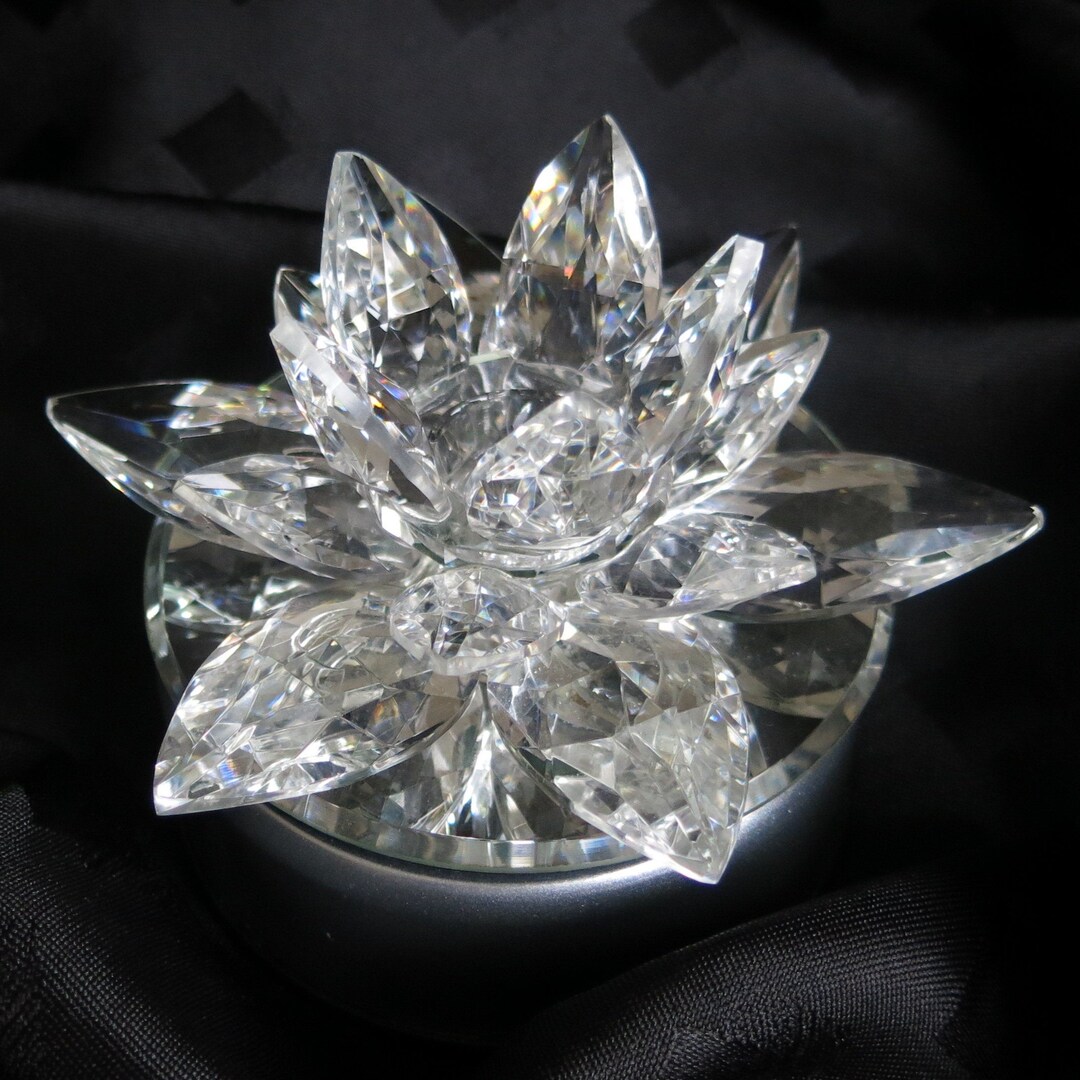 Vintage Pretty Cut Glass Flower Candle Holder - Etsy