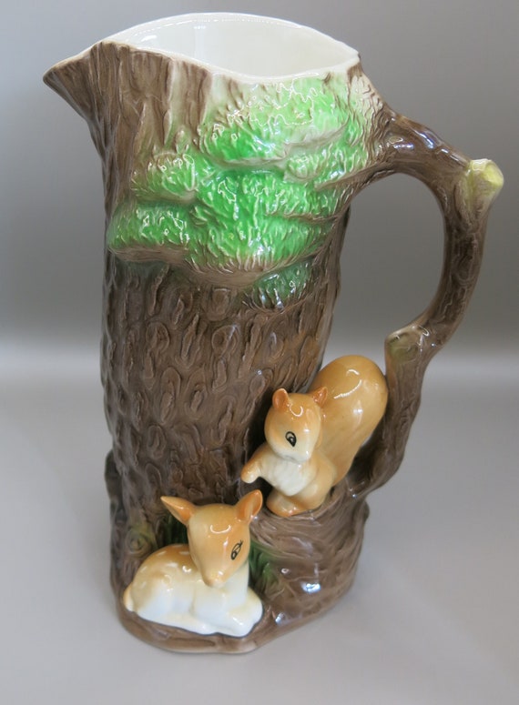 Vintage Royal Fauna, Playmates, Hornsea Pottery Jug/Vase - Decorative - Height - 21 cm - Collectible