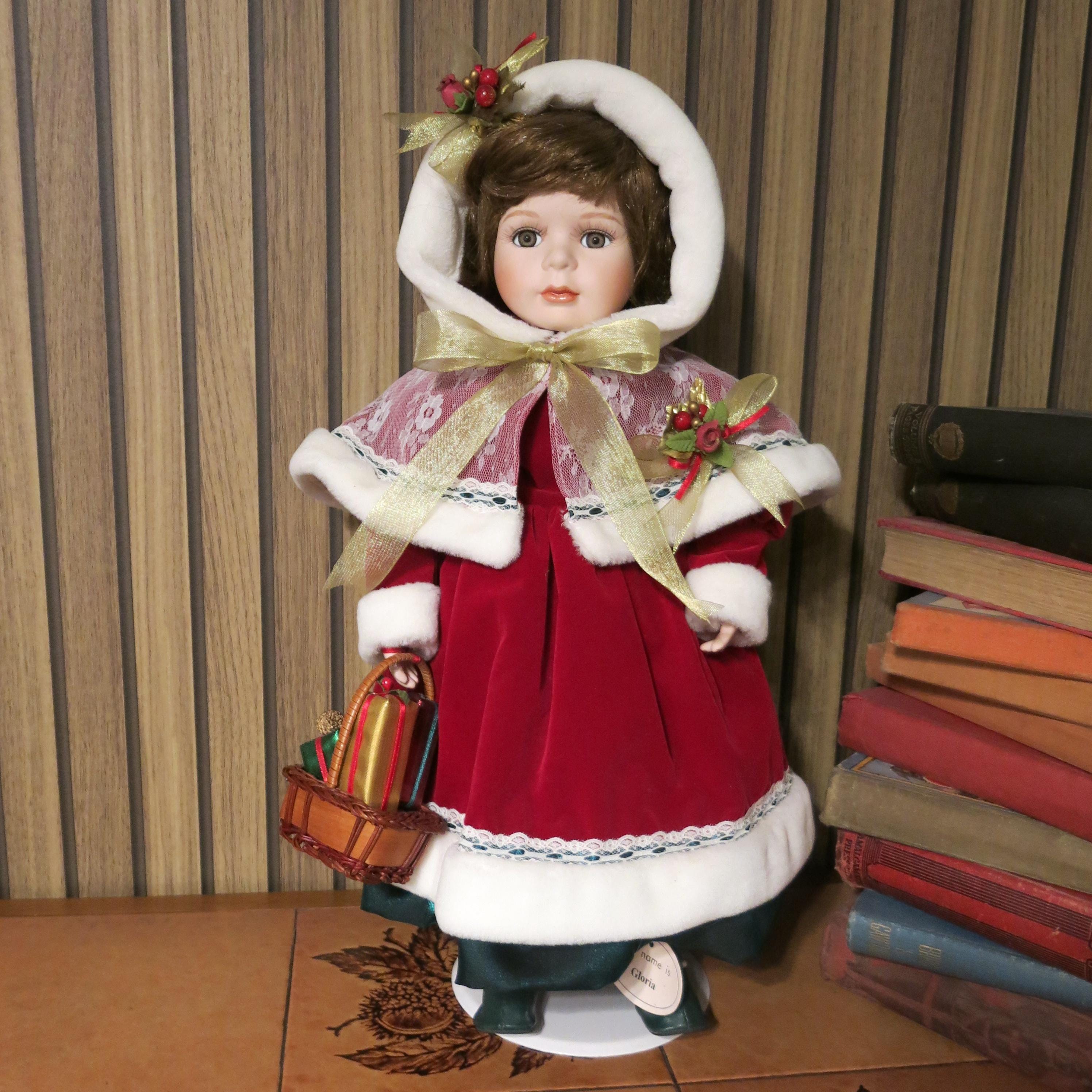 Vintage Christmas Porcelain Doll - Gloria - Leonardo Collection