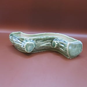 Vintage Wade Green Log Ornament/Trinket Dish - Collectible - Decorative - Made in England