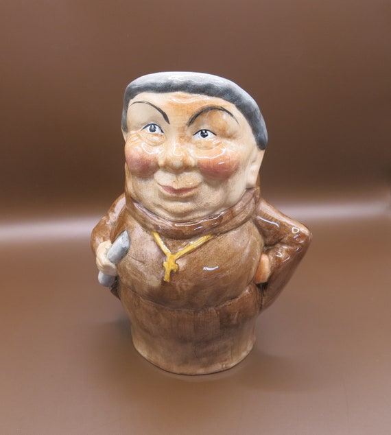 Vintage Friar Character/Toby Jug handmade in Staffordshire by Manor Rare Collectible