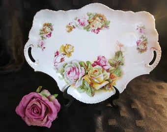 Vintage Rose Printed Serving Platter