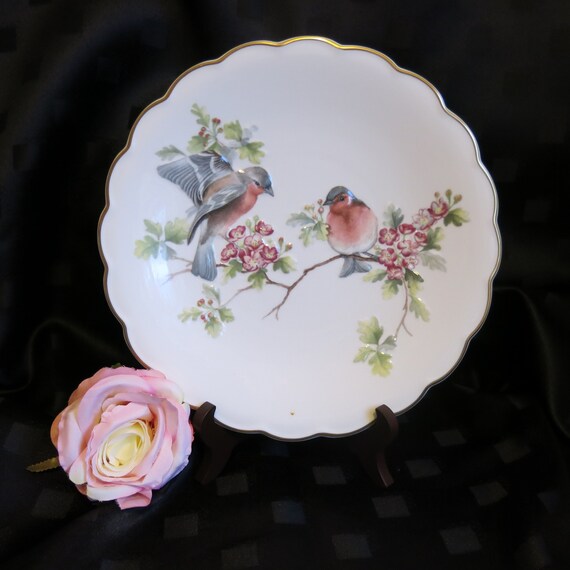Vintage Royal Worcester - Limited Edition - "Chaffinches on May Blossom" part of the Birds of Dorothy Doughty Dessert Plates"  - Collectible