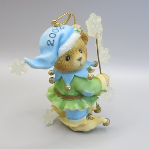 Cherished Teddybär - Jack Frost Julhängande Ornament/Grunnakula - 2002 - Samlarobjekt - Vintage