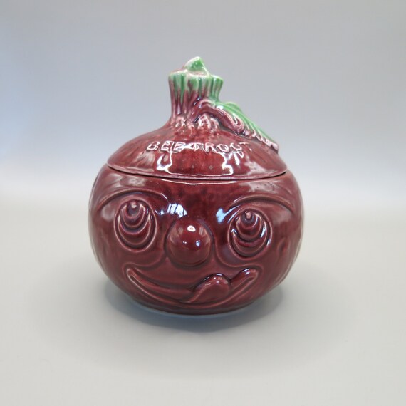 Vintage Sylvac Beetroot Face Pot Preserve Pot Collectible Great Gift