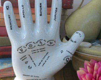 Vintage Palmistry Hand - Large - Collectible - Unusual