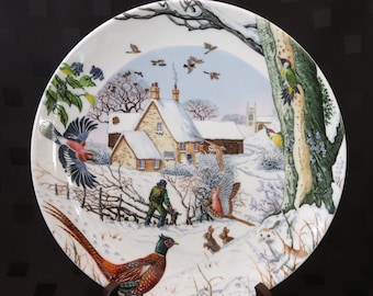 Wedgwood The Woodsman Plate - Collectible - Vintage - Christmas 1991