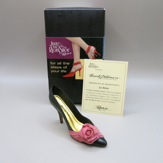 Vintage Just the Right Shoe by Raine - La Rosa - Miniature Shoe Ornament - Collectible