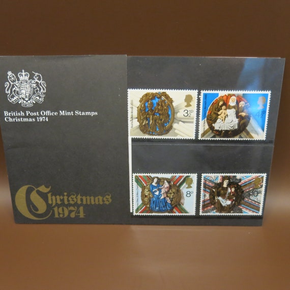 Vintage Stamps - Christmas 1974 - British Post Office Mint Stamps - Collectible