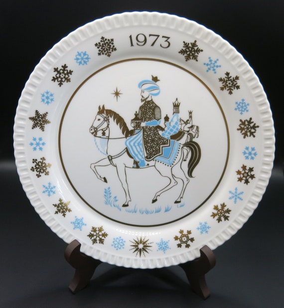 Vintage Spode Christmas Plate - 1973 - Collectible - Limited Edition - "We Three Kings of Orient are.." - Bone China - Made in England