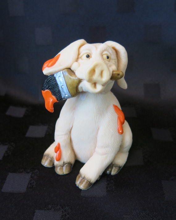 Pig Ornament Piggin Decorating by David Corbridge Hand Made in 1995 Collectible