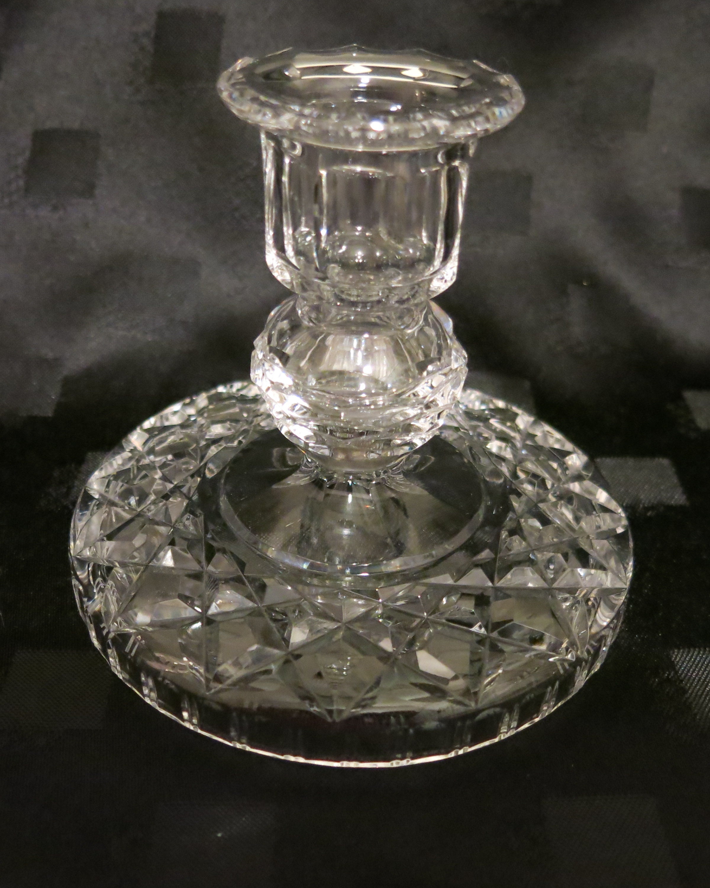 Cut Crystal Candle Stick Holder Vintage Free UK Delivery Etsy