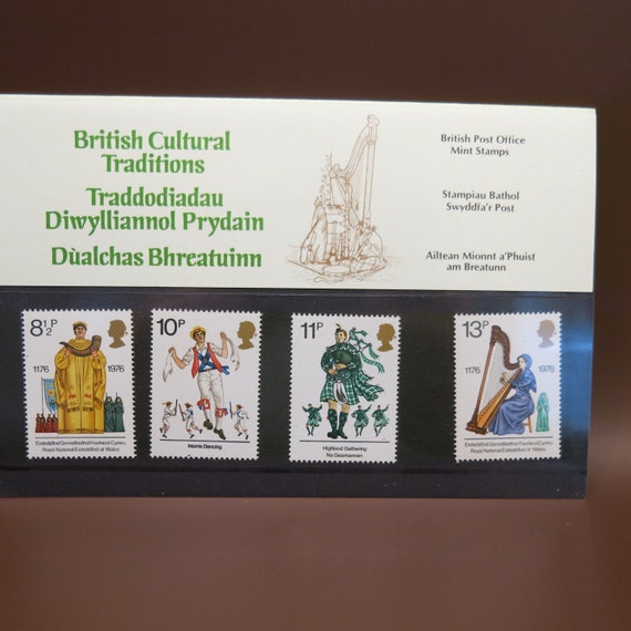 Vintage Stamps - British Cultural Traditions - British Post Office Mint Stamps - Collectible