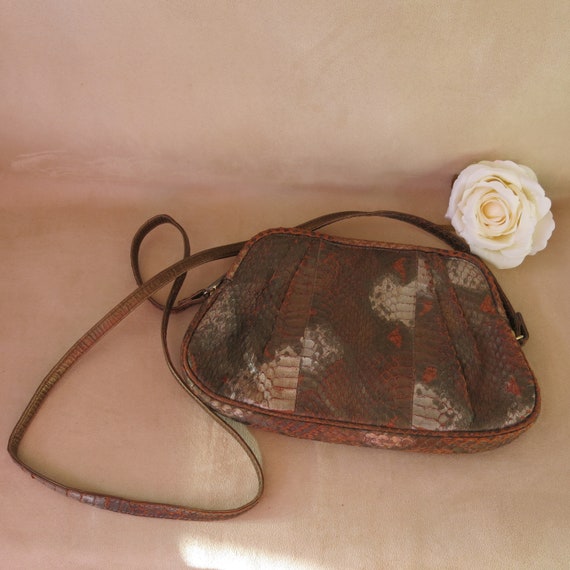 Vintage Snakeskin Handbag by Harvie and Hague
