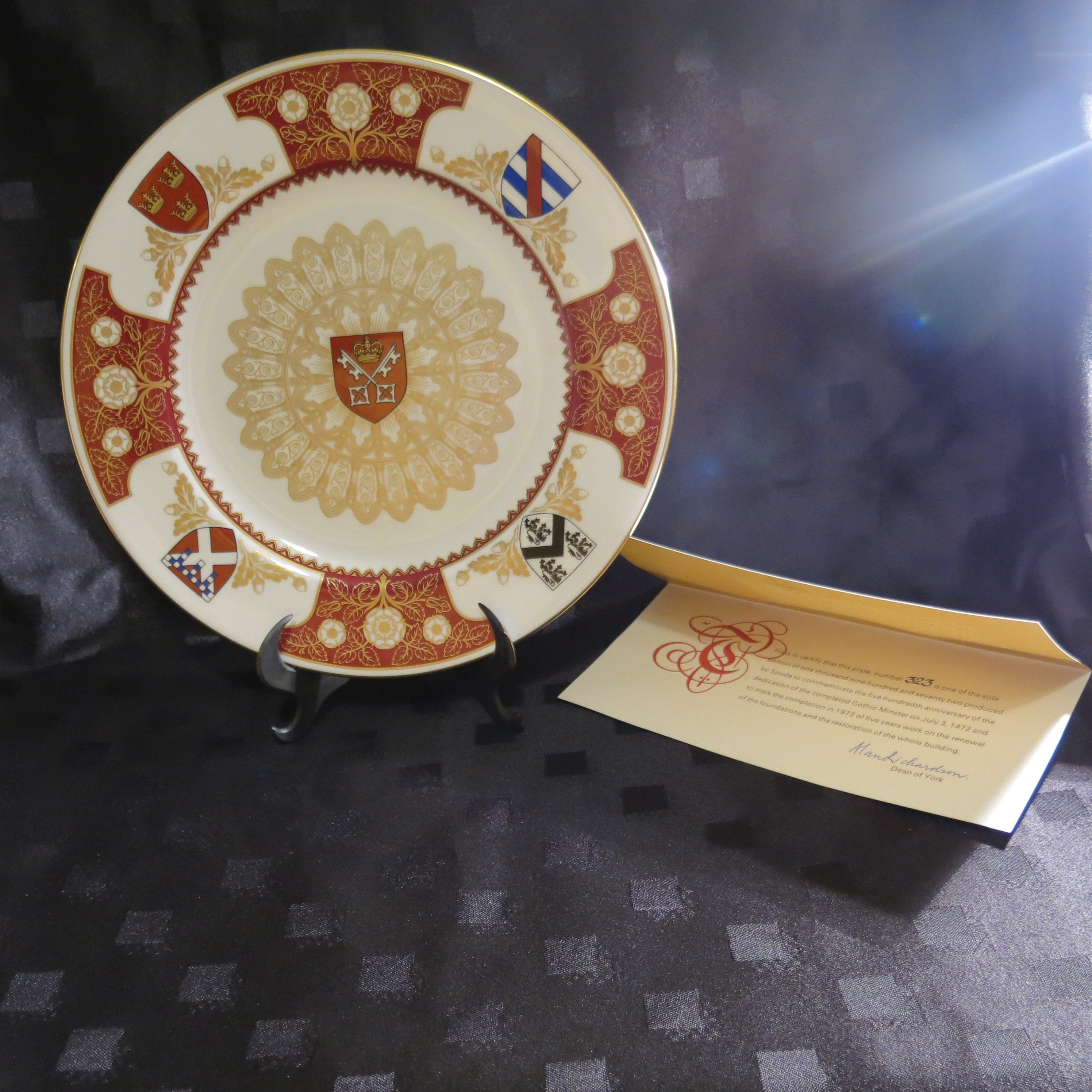 【未使用品アンティーク】Spode York Minster Plate 限定版 Vintage 1972 Limited Edition 