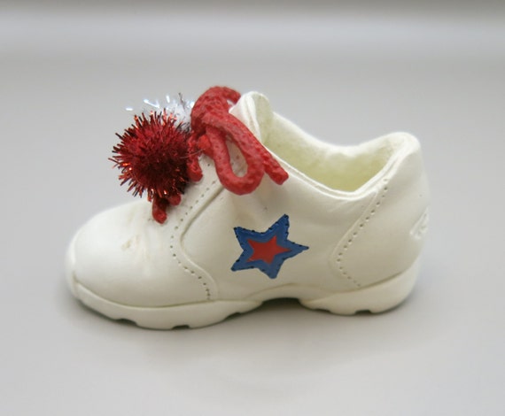 Miniature Shoe Ornament - Just the Right Shoe for Kids - Spirited - New Baby Gift - Collectible