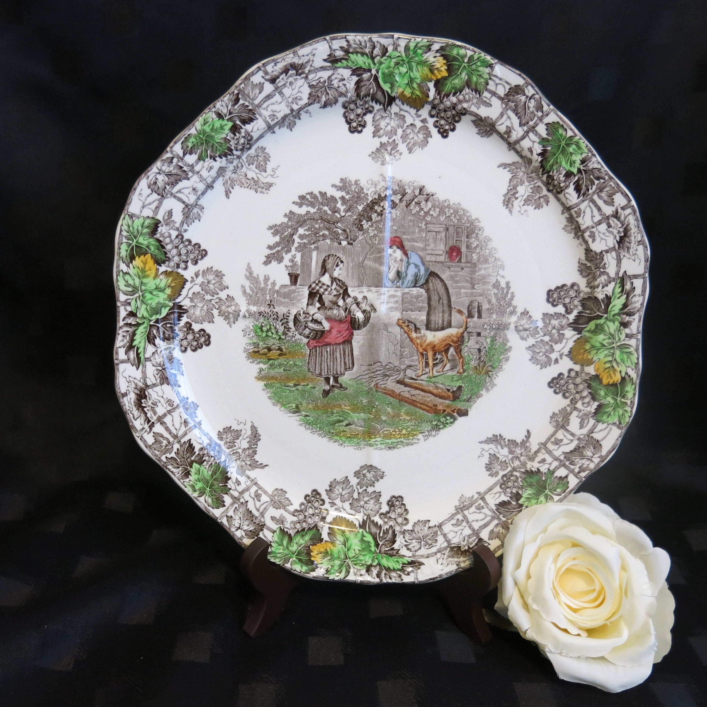 Vintage Copeland Spode Plate: Byron Series No. 1 Sandwich Plate