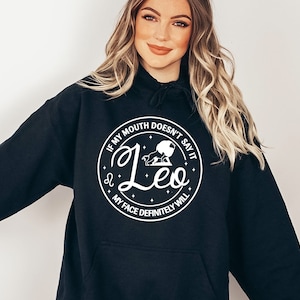 Leo Hoodie, Fire Sign Gifts, July And August Birthday Gifts, Funny Astrology Sweatshirts, The Lion Star Sign