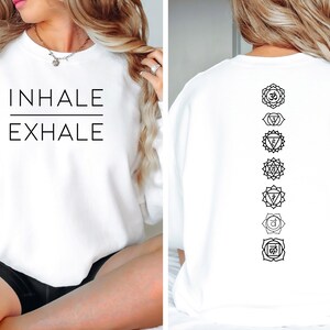 Yoga Sweatshirt, Meditation Crewneck, Chakra Pullover, Yoga Gifts, Breath Crewneck, Yoga Teacher Clothing, Namaste