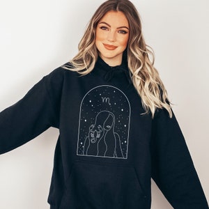 Scorpio Sweatshirt, Minimalist Aesthetic Zodiac Hoodie, Astrology Pullover, Star Sign Birthday Gifts, Scorpion Water Sign Clothing